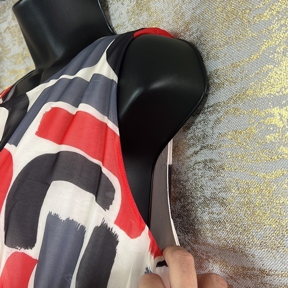 Banana Republic Casual Elegant Multicolor Sleeveless A-Line Dress Size 4 - Picture 5 of 14